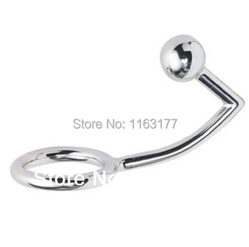 Free Shipping Penis Lock Intruder with Anal Ball Stainless Steel Hook Metal Butt Plug Sex Toy for Men Products | Красота и здоровье