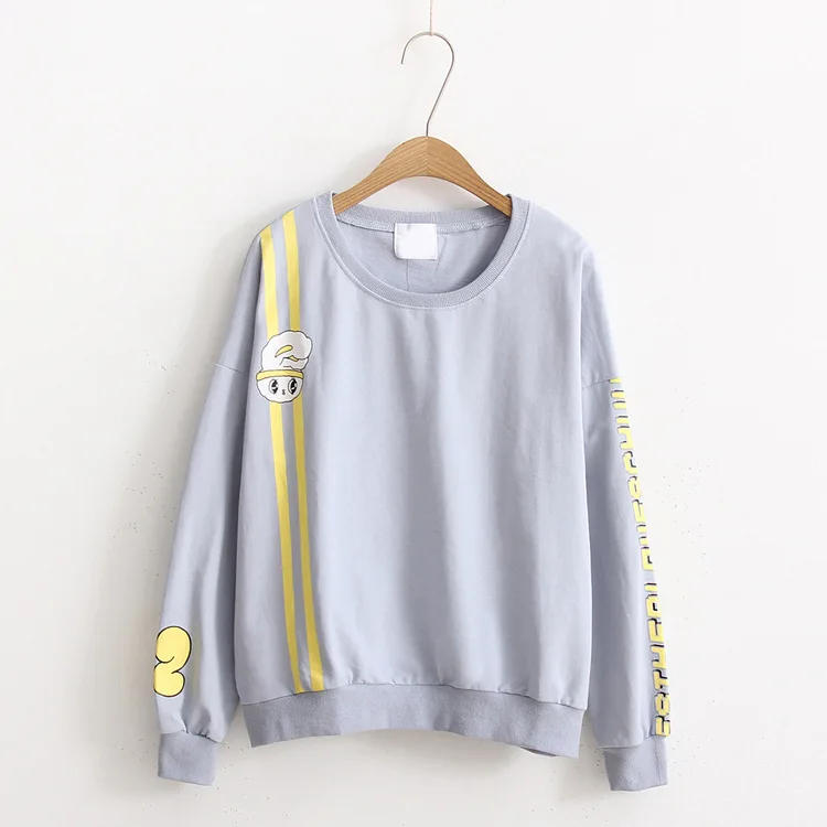 В Корейском стиле модные женские туфли пуловер Кофты письма печатаются