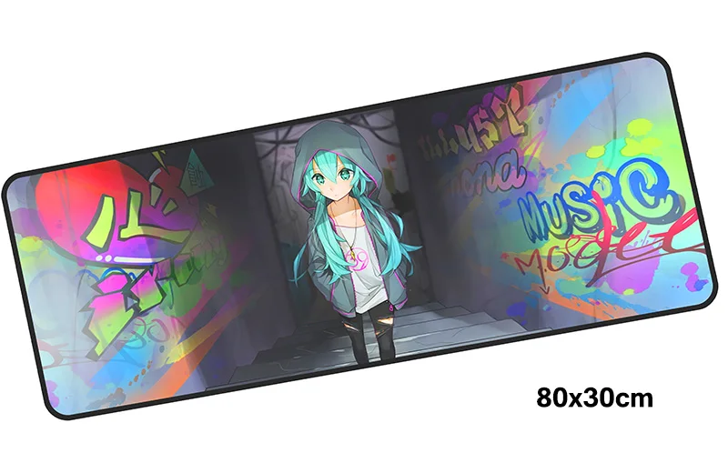 Hatsune Miku pad мышь computador игровая мышь pad 800x300X2 мм padmouse big miku Коврик Для Мыши Эргономичный гаджет офисные настольные коврики - Цвет: Size 800x300X2MM