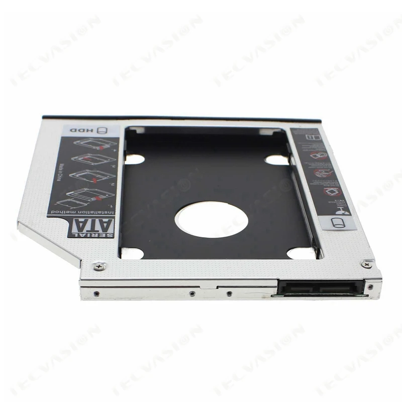 Универсальный SATA 3,0 2nd HDD Caddy 9,5 мм для 2," SSD чехол HDD корпус с панелью для ноутбука DVD CD rom Алюминиевый металлический материал