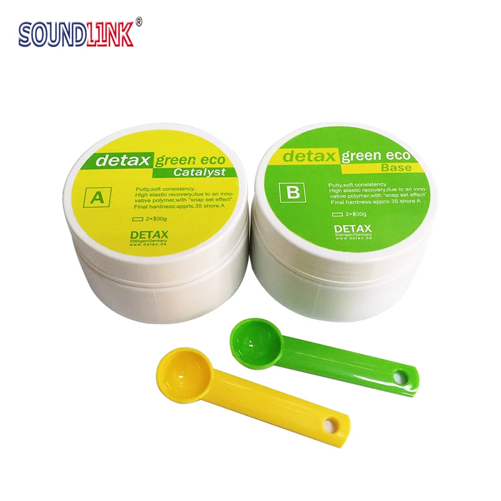 Силиконовая основа Detax Impression Material Putty + катализатор на выбор 400 г * 2 и 500 2|silicone base|base