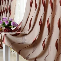 fashion modern jacquard wave curtains for living room bedroom door window drapery custom made blackout curtain window treatments