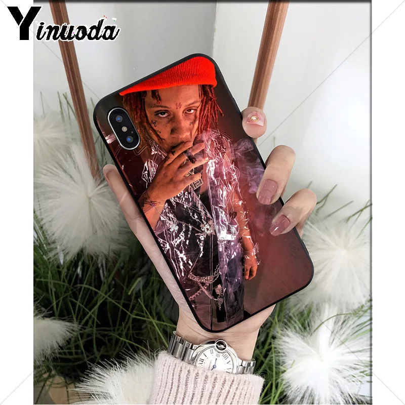 Yinuoda хип-хоп рэпер Trippie redd силиконовый мягкий ТПУ Черный чехол для телефона для iPhone X XS MAX 6 6s 7 7plus 8 8Plus 5 5S SE XR