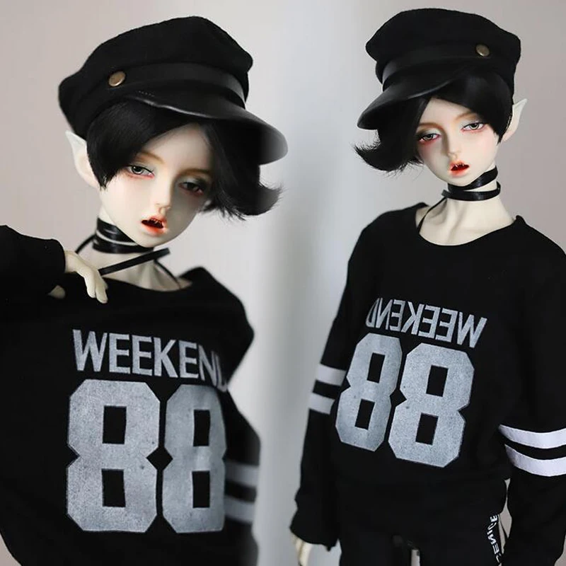 

New BJD Doll Clothe Uncle SD17 s Handsome Classic Black tops motion Bat shirt BJD Clothes