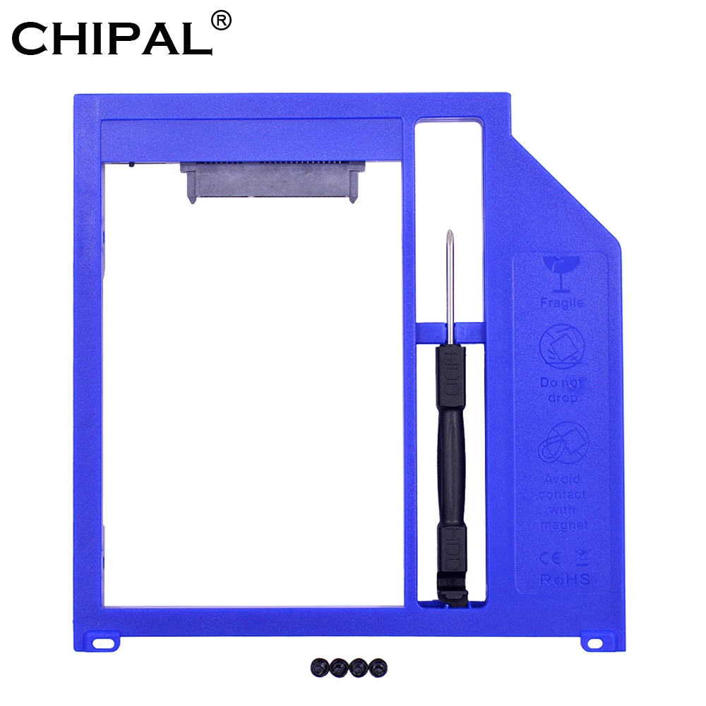 CHIPAL 100 шт. Пластик Optibay 9 5 мм SATA 3 0 2nd HDD Caddy для 2 &quotжесткий диск Macbook pro Air 13 &quot15&quot 17