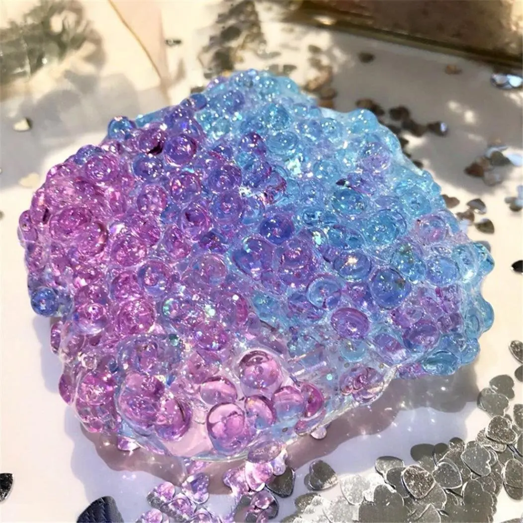 Слизи кристалл бусина плоская слизи DIY Руководство антипригарная ручная