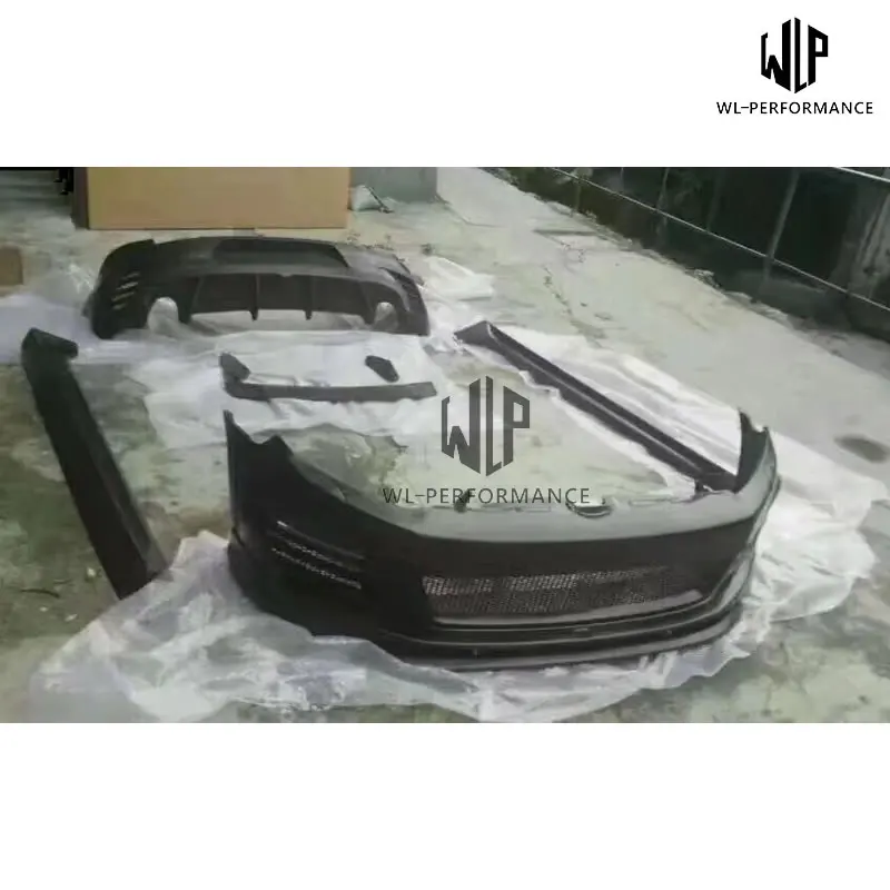 Golf 6 PP Неокрашенный автомобильный комплект кузова передний задний бампер боковые юбки колеса брови для Volkswagen VW Golf 6 MK6 Revozport Стиль