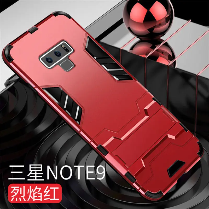 Red Полный противоударный защитный чехол-подставка для samsung Galaxy A5 A3 A7 Plus, чехол для телефона для samsung J5 J7 Note 9 8 S8 S9, чехол - Color: Red