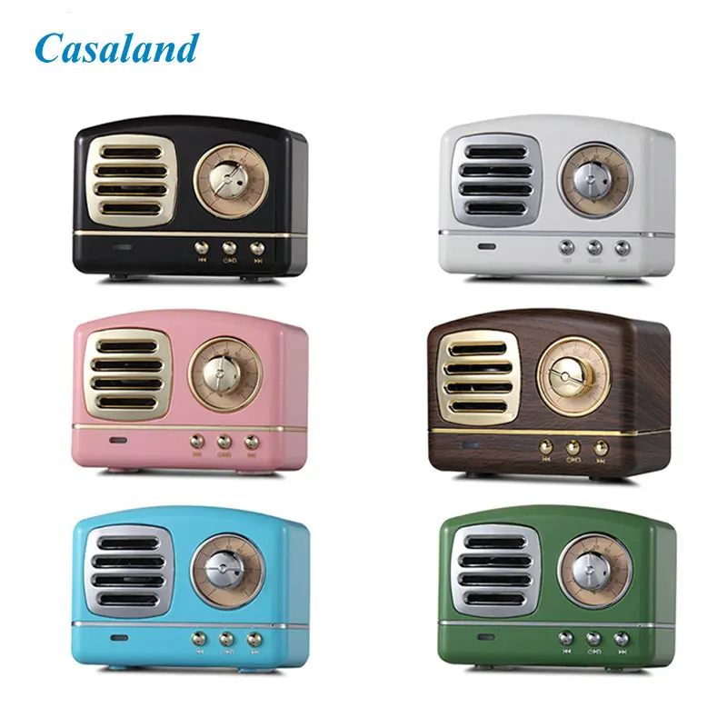 Милая портативная мини-колонка Беспроводная Bluetooth-Колонка в стиле ретро FM-радио