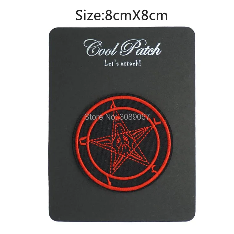 Бафомет вышитые патч красный 666 пентаграмма дьявол VENOM вышитая музыкальная