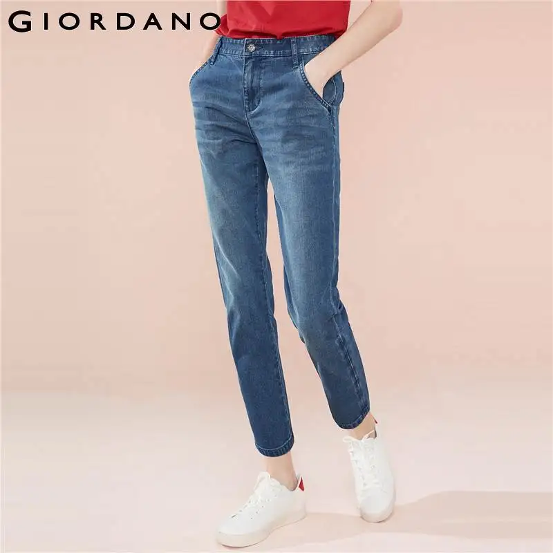 Giordano женские классические джинсовые брюки с пятью карманами данная модель имеет