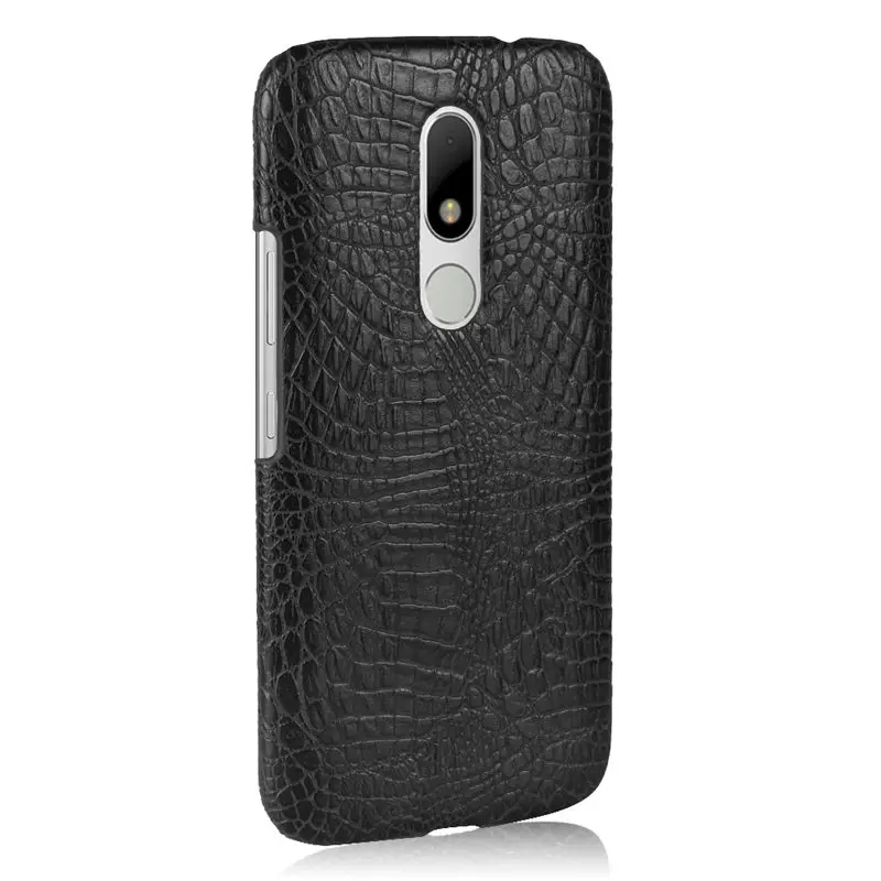 Чехол для Motorola Moto M XT1662 XT1663 Жесткий из крокодиловой кожи обложка на заднюю панель