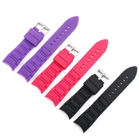 silicone strap mens pin buckle 20mm watch accessories outdoor sports waterproof rubber strap female bracelet watch band