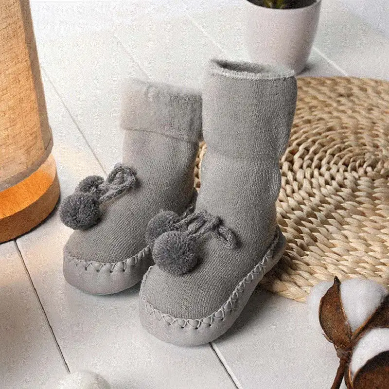2018 New Floor Socks Baby Children Thickened With Fleece Warm Walking Shoes Skidproof Boys And Girls | Детская одежда и обувь