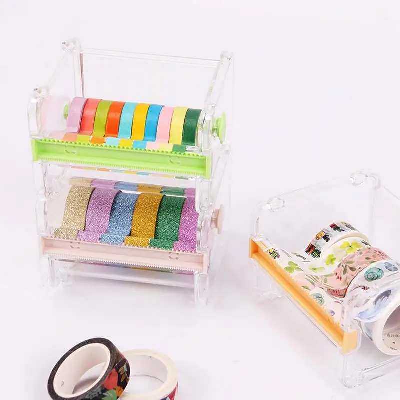 Vividcraft Creative Cute Simple Transparent Adhesive Tape Dispenser Office Desktop Washi Holder With | Канцтовары для офиса и