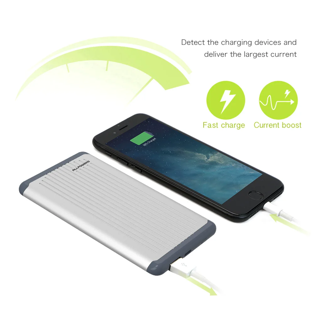 Все мощности S power Bank 5000mAh внешняя батарея портативное зарядное устройство для