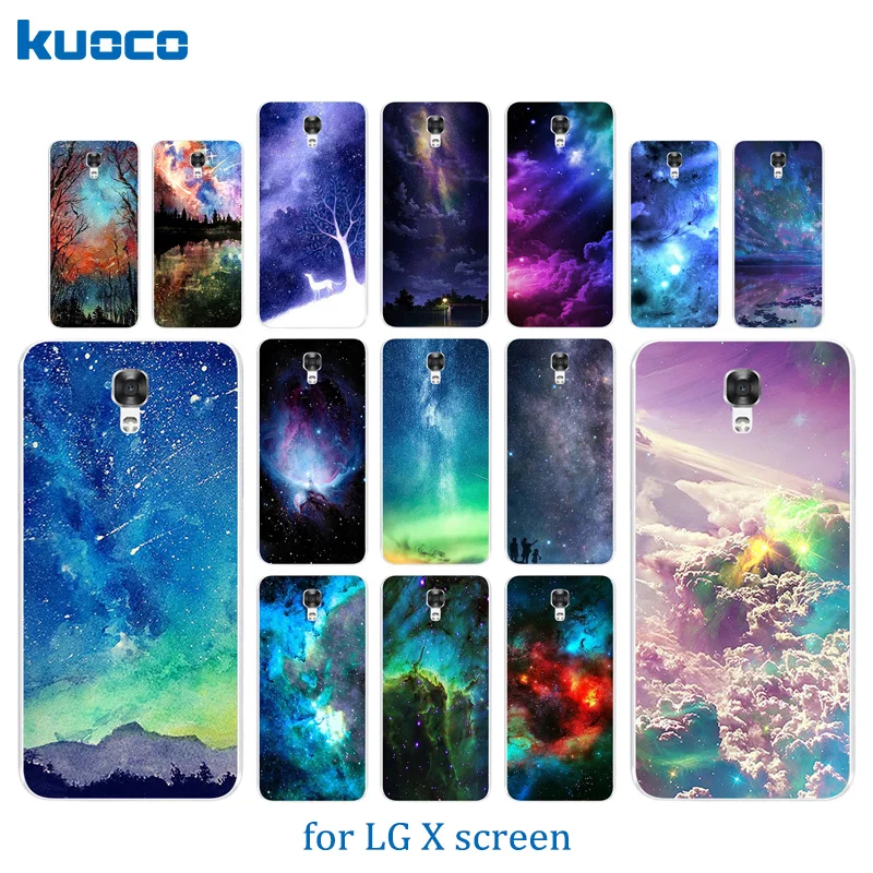 Мягкий TPU для LG X Screen/X View K500N K500DS чехол телефона с рисунком звездного неба
