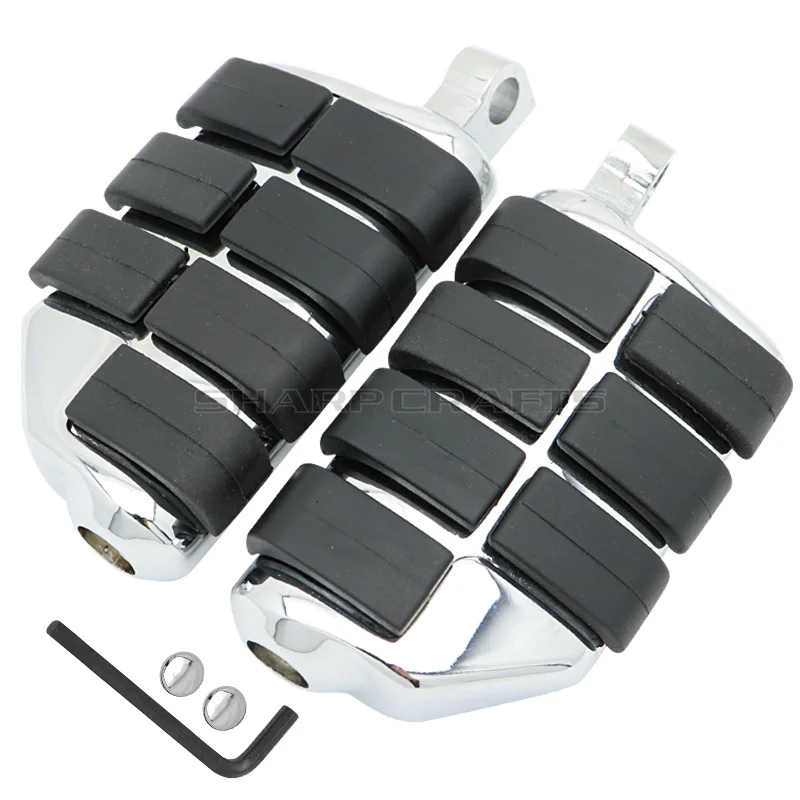Rider Пассажирские подножки напольные доски для Harley Touring Road King Street Electra Glide FLHR FLHX FLHTC FLHT V-Rod - Цвет: A-Chrome
