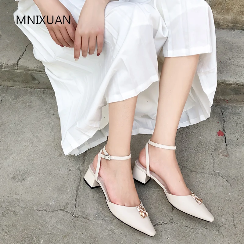MNIXUAN/модные элегантные летние женские босоножки в Корейском стиле Новинка 2019