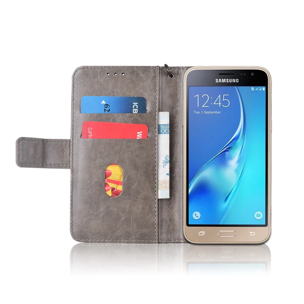 Кожаный чехол-книжка для Samsung Galaxy J3 2016 Женский J320 J320F чехол-бумажник из ТПУ чехол