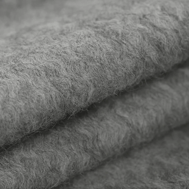 125CM Wide 660G/M Weight Long Velvet Blue Alpaca Wool Fabric for Autumn and Winter Dress Overcoat E235 | Дом и сад