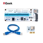 Новая белая Райзер-карта PCI-E PCI E Express 1X до 16X, USB 3,0, кабель-удлинитель SATA для майнинга биткоинов