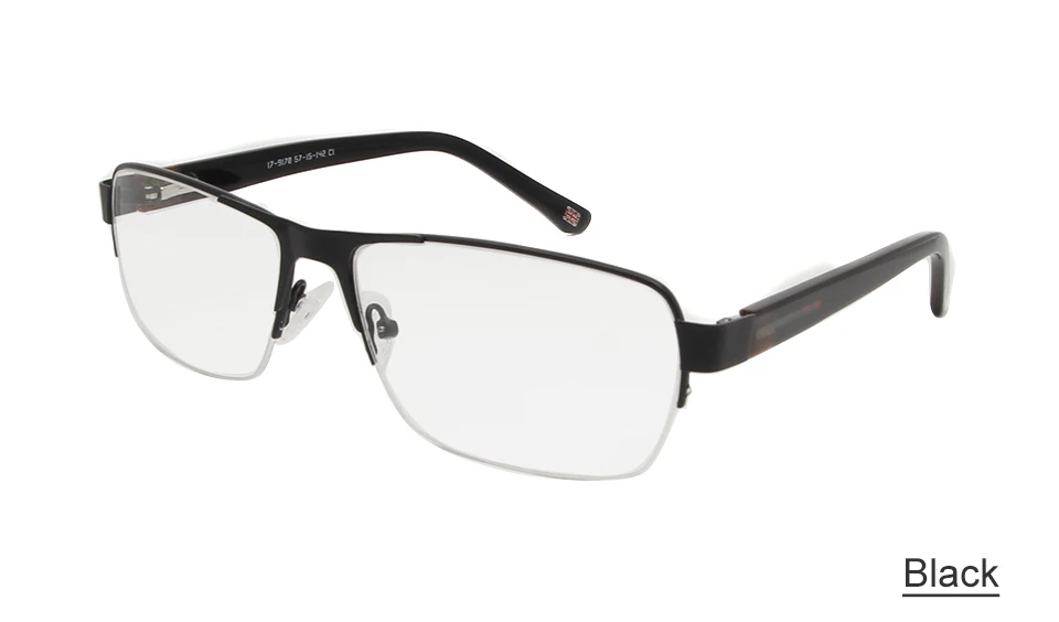 men glasses bk ESNBIE новые прямоугольные большие очки, оправа для глаз пилота, стеклянные оправы для мужчин, оптическое стекло для близорукости, es, мужские полуоправы, стекло - Цвет оправы: men glasses bk