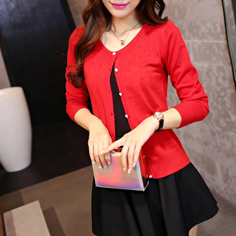 2018 модный свитер шаль кардиган пальто ажурный Солнцезащитный тонкий кондиционер