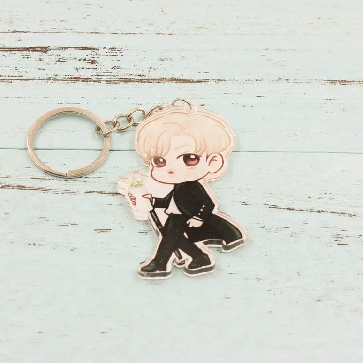 GOT7 альбом Джексон JB MARK пластик Q стиль рисунок персонализированный брелок для ключей брелок кулон брелок
