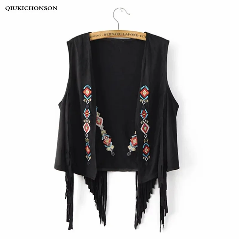 Джинсовый жилет для женщин без рукавов 2019 весна лето винтажное с этнической