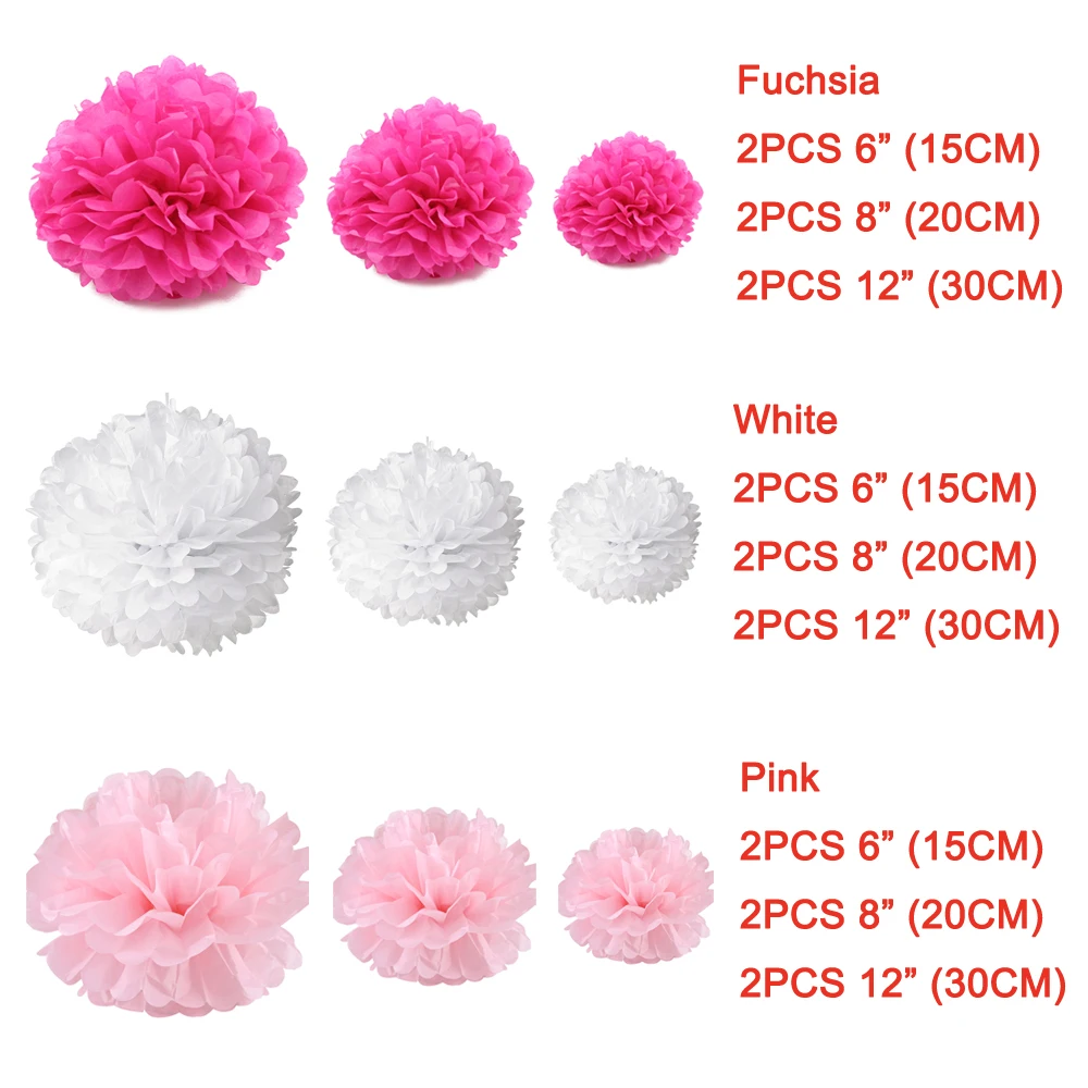 Одна упаковка (18 шт.) тканевая подвесная бумага Pom Poms цветочный шар для свадьбы