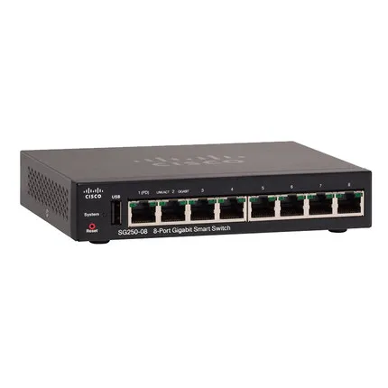 Новые CISCO SG250 08 K9 CN сетевой коммутатор Ethernet 8X10/100/1000 интеллигентая (ый) управления