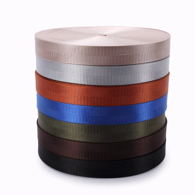 Лента нейлоновая плетеная для одежды 25 х50 ярдов|webbing band|woven webbingnylon webbing |