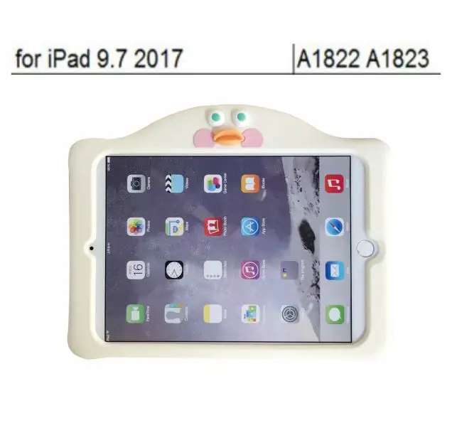 For ipad 9.7 2017 Силиконовый милый детский чехол-подставка для нового Ipad Pro 9,7 10,5 чехол для Apple Ipad 2 3 4 Air 1 2 Mini 1 2 3 4 чехол для планшета+ ручка - Цвет: For ipad 9.7 2017