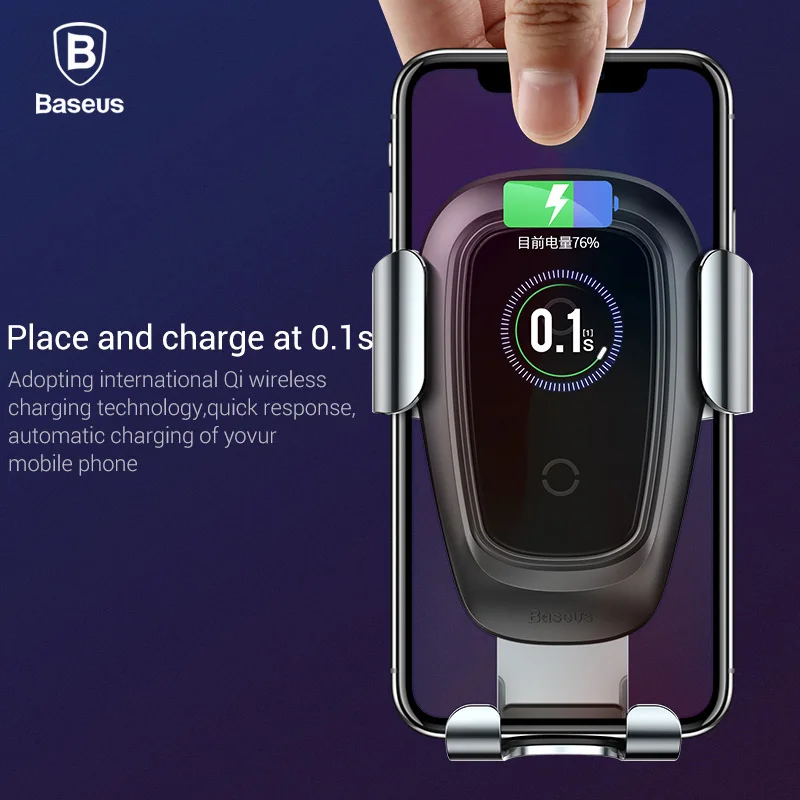 Беспроводное зарядное устройство Baseus 10 Вт Qi для iPhone X 8 Plus samsung S9 S8 Быстрое