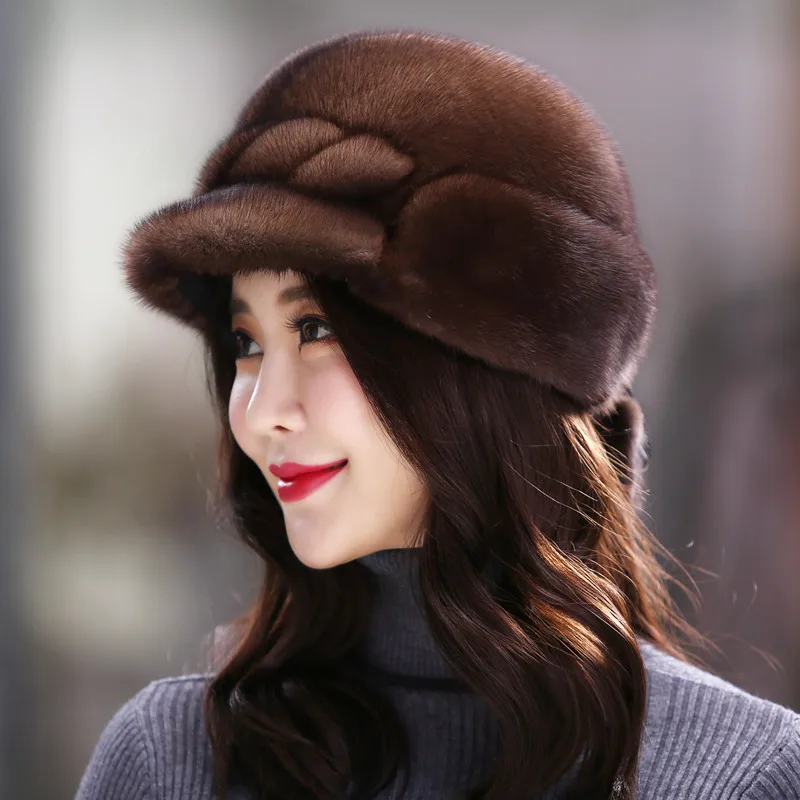 Коллекция 2018 года женские элегантные шапки из искусственной кожи натуральной