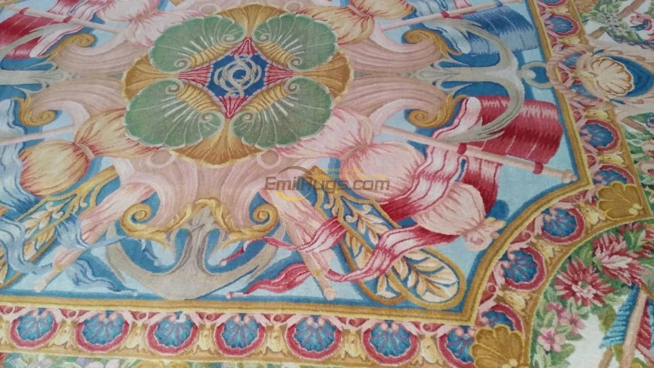 Топ Мода Tapete Подробная информация о 10' X 14' ручной вязки толстый плюшевый ковер savonnery Сделано на заказ XY-02gc33savyg28