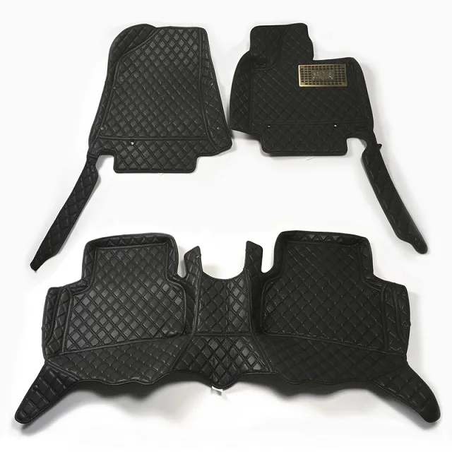 Black and black line Автомобильный стиль, интерьер, кожа, коврики и ковры, автомобильный коврик для ног, для Land Rover Discovery Sport - Название цвета: Black and black line