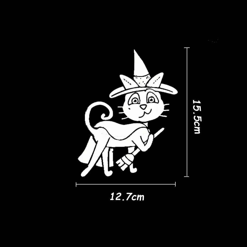 BEMOST автостайлинг для Хэллоуина кошки в шляпе-колдуне виниловые наклейки на