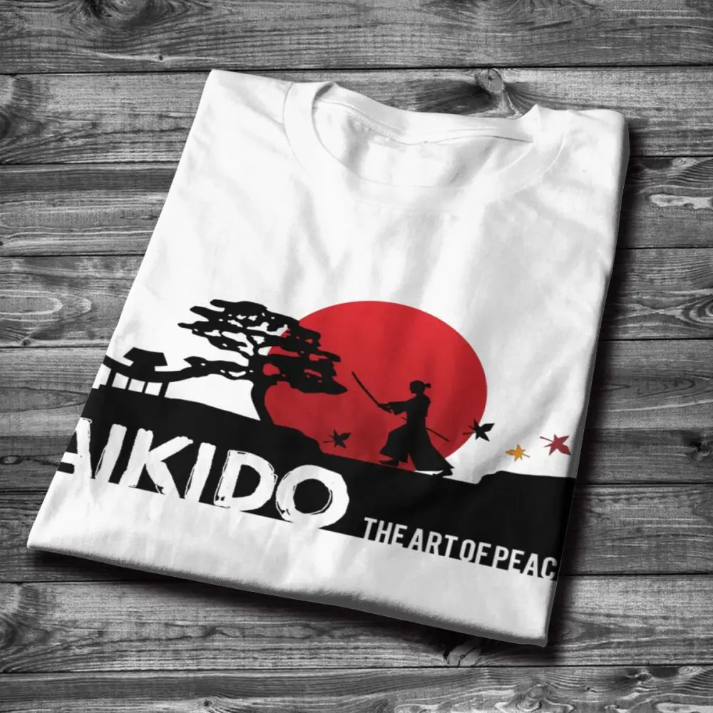 Для мужчин футболка Aikido искусство мира хороший хлопок новинка Crewneck хип-хоп