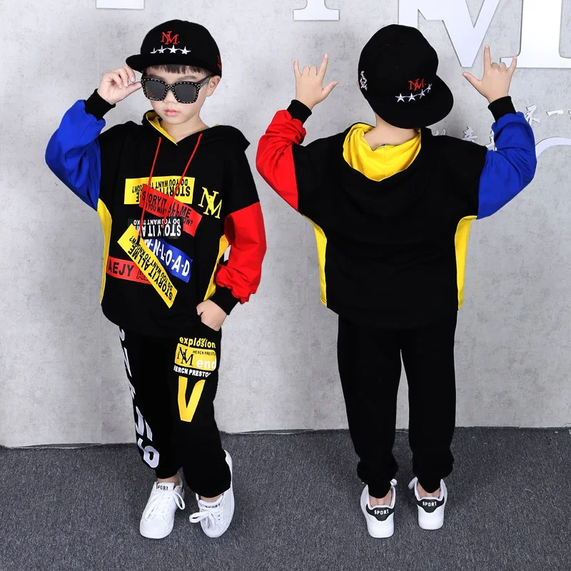 boy clothes 2020 new Hip-hop street dance boys fall outfits 3 5 7 9 11 12 14 years kids children autumn sets | Детская одежда и