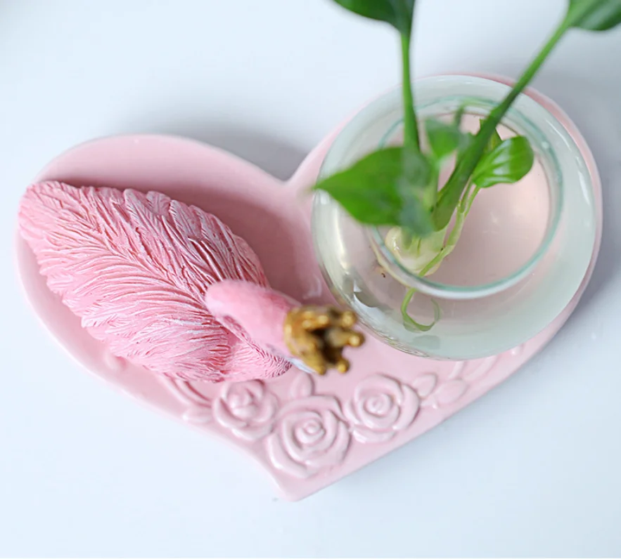 Творческий фламинго украшение дома гидропонная ваза офисное стола стакан с