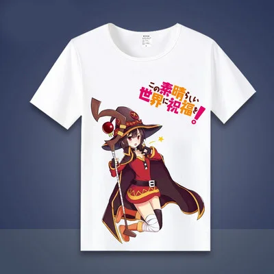Новинка Kono Subarashii Sekai ni Shukufuku wo Megumin, футболка для косплея, футболка в стиле аниме, рисунок в виде Аква чернил, футболка, модные футболки для мужчин и женщин - Цвет: 16