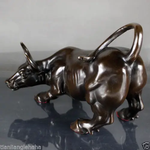 Бесплатная доставка xd 002395 настенная уличная бронзовая свирепого быка OX Статуя 18