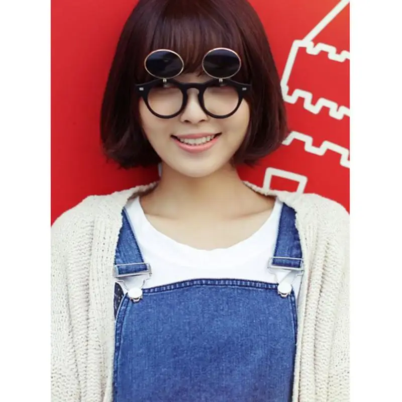 2019 стимпанк готические очки для девочек и мальчиков Ретро Флип-ап Круглые