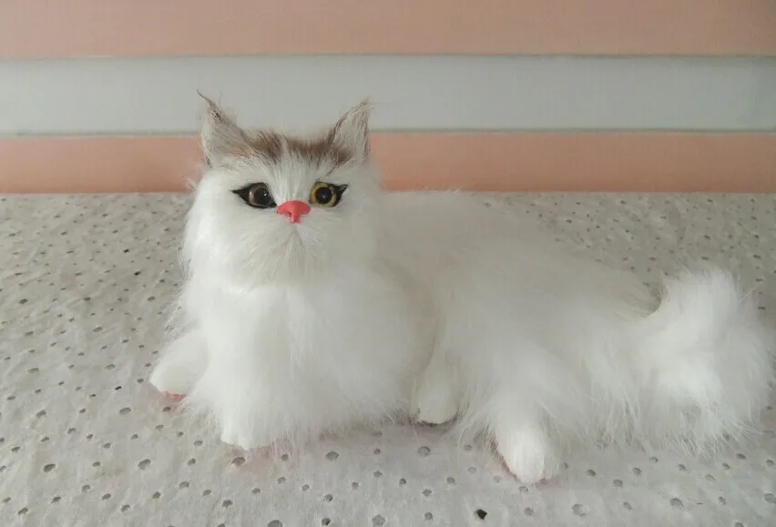 

cute simulation cat polyethylene & fur lying cat model gift about 16x9m101