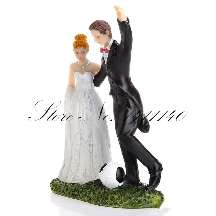 free shipping &quotPlay Basketball ' Bride and Groom Wedding Cake Topper Couple Figurines for wedding cake decorahtions | Дом и сад