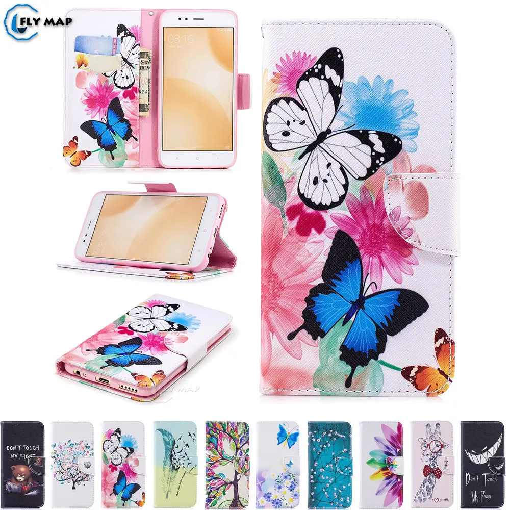 Flip Case for Xiaomi Mi A1 A 1 MiA1 MA1 MDG2 Wallet Phone Leather Cover 5X X5 Mi5x MiX5 Painted Cases Bag | Мобильные телефоны и