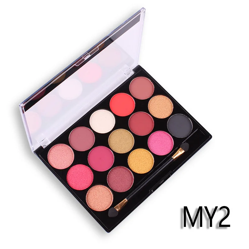 MISS ROSE 15 цветов жемчужные матовые тени для век профессиональный макияж