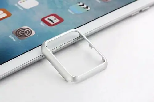 Жесткий бампер чехол для iWatch Apple Watch Series 3 2 1 42 мм 38 мм красочная Защитная крышка алюминиевые часы из металлического сплава - Цвет: SILVER
